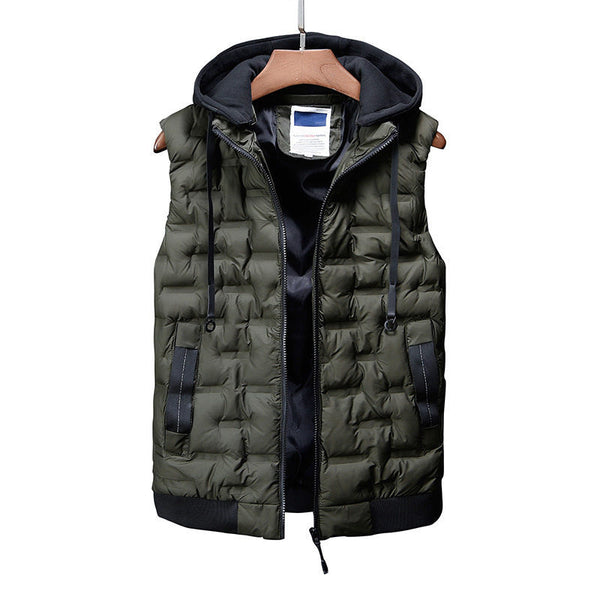 Chaleco Acolchado con Capucha para Hombre - Abrigo Invernal Cálido