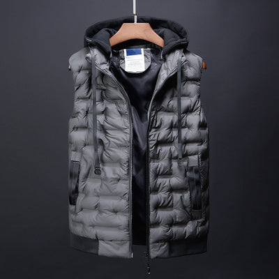 Chaleco Acolchado con Capucha para Hombre - Abrigo Invernal Cálido - Image 6