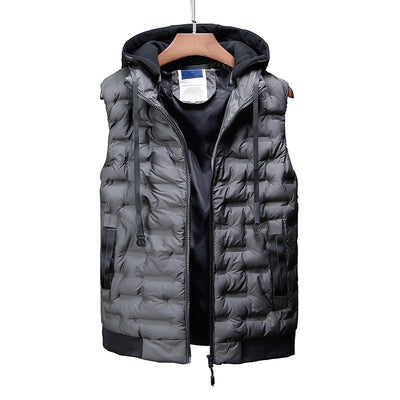 Chaleco Acolchado con Capucha para Hombre - Abrigo Invernal Cálido - Image 3