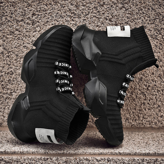 Zapatillas Altas Casuales con Calcetines Integrados - Estilo Vintage Trendy - Image 5