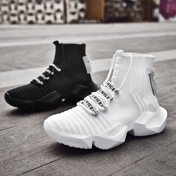 Zapatillas Altas Casuales con Calcetines Integrados - Estilo Vintage Trendy