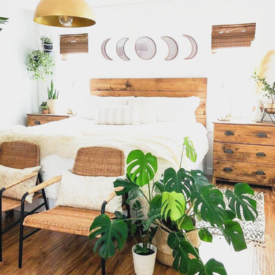 Espejo Decorativo Fases Lunares Estilo Nórdico Bohemio