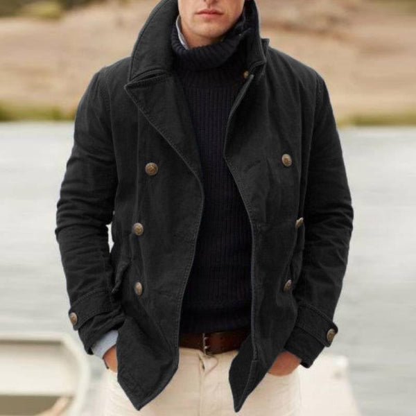 Chaqueta Casual de Color Sólido con Forro