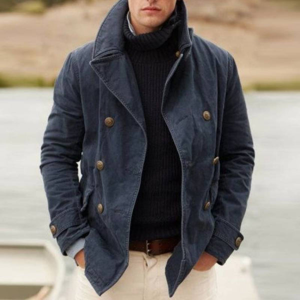 Chaqueta Casual de Color Sólido con Forro