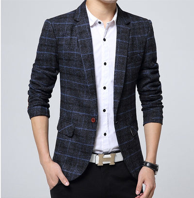 Blazer Casual Slim Fit para Hombre - Estilo Juvenil Moderno - Image 4