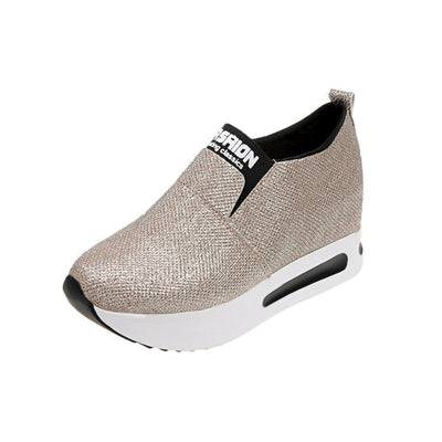 Zapatos Casuales Respirable con Suela Gruesa de Un Paso - Image 4