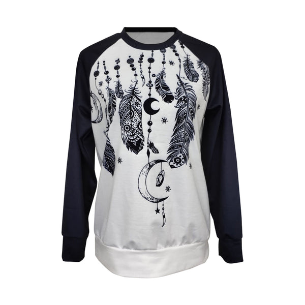 Sudadera Estampada Casual con Capucha para Mujer