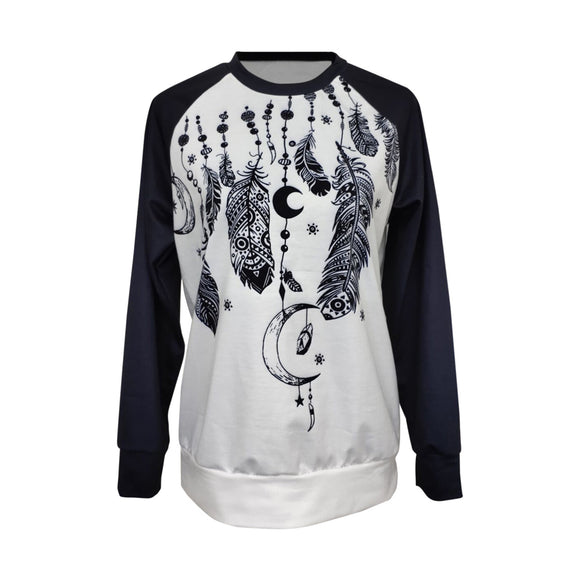 Sudadera Estampada Casual con Capucha para Mujer