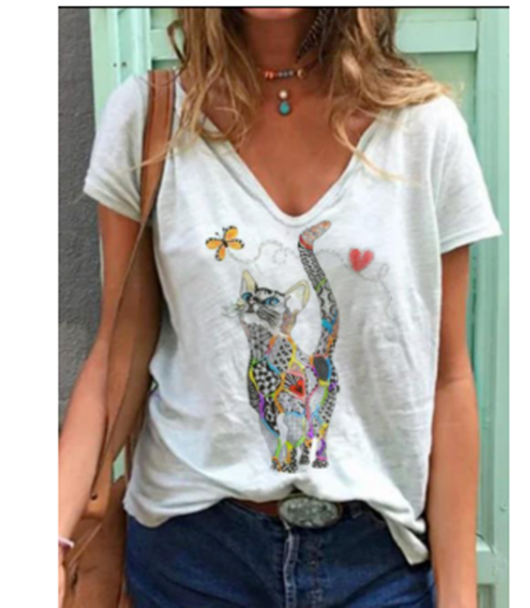 Playera Clásica de Cuello V con Estampado de Color Sólido - Image 7
