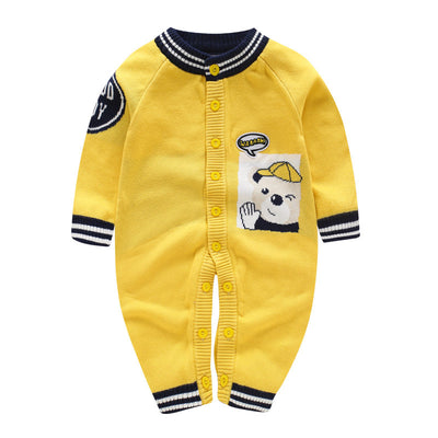 Suéter Vestido Una Pieza para Bebé en Khaki - Image 3