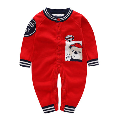 Suéter Vestido Una Pieza para Bebé en Khaki - Image 4