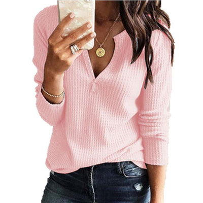 Blusa Manga Larga Escote en V para Mujer - Image 10