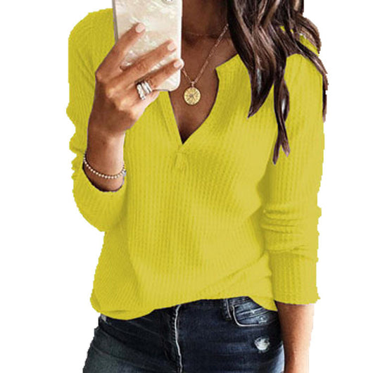 Blusa Manga Larga Escote en V para Mujer - Image 8