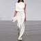 Jumpsuit Monocolor con Cuello de Pile a un Hombro