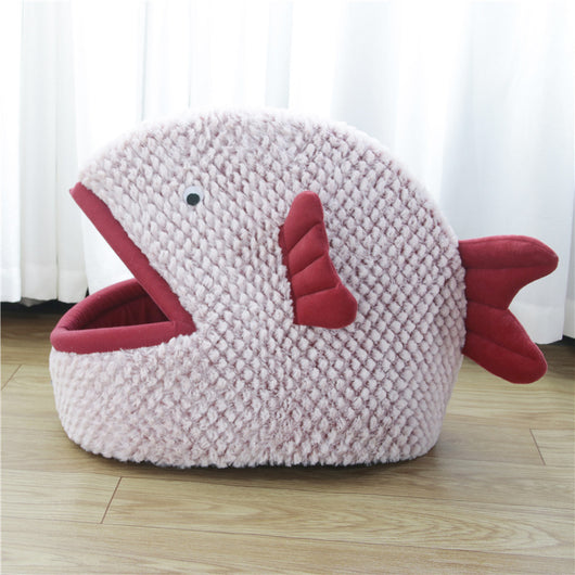 Cama Acogedora en Forma de Pez para Gatos y Perros Pequeños - Image 13