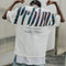 Playera Hip Hop Suelta con Estampado Reflectante para Parejas