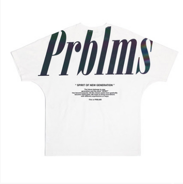 Playera Hip Hop Suelta con Estampado Reflectante para Parejas - Image 4