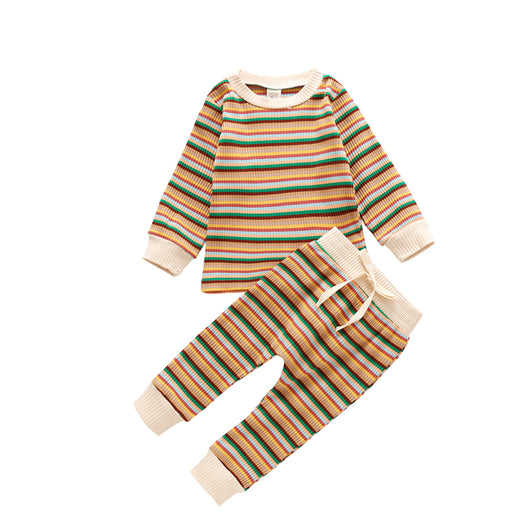 Traje Infantil a Rayas Manga Larga para Otoño - Image 4