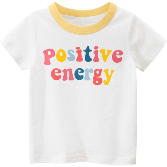 Playera Infantil de Manga Corta con Diseños Animados