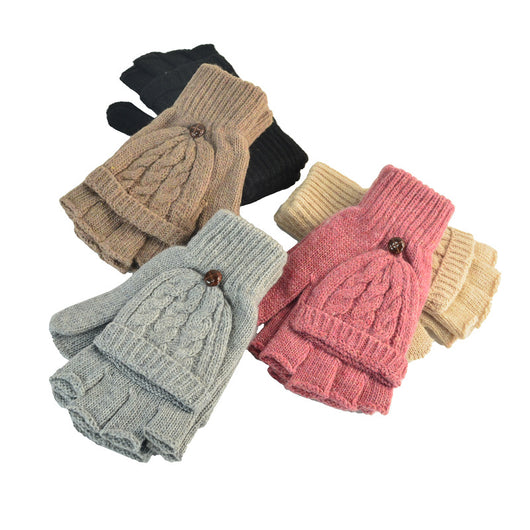 Guantes Térmicos Convertibles para Mujer - Mitones de Lana Artificial con Dedos Abatibles - Image 11