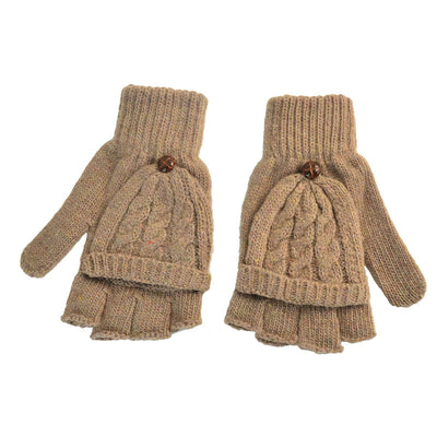 Guantes Térmicos Convertibles para Mujer - Mitones de Lana Artificial con Dedos Abatibles - Image 2