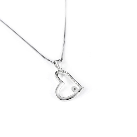 Collar Corazón de Plata 925 Estilo Europeo y Americano