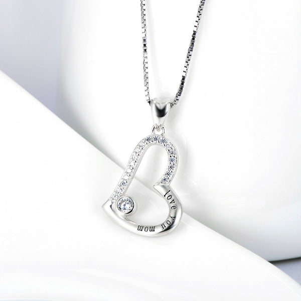 Collar Corazón de Plata 925 Estilo Europeo y Americano