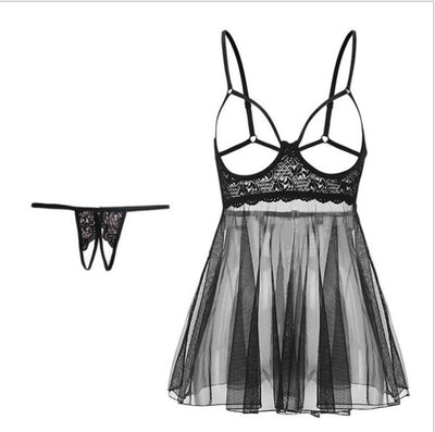 Babydoll de Encaje Sensual con Diseño Retro y Detalles Abiertos - Image 8
