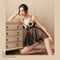 Sensual Lace Babydoll with Retro Design and Open Details