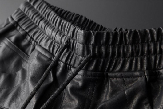 Pantalones de Cuero con Terciopelo Cálido para Hombre - Image 8