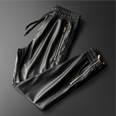 Pantalones de Cuero con Terciopelo Cálido para Hombre - Image 2
