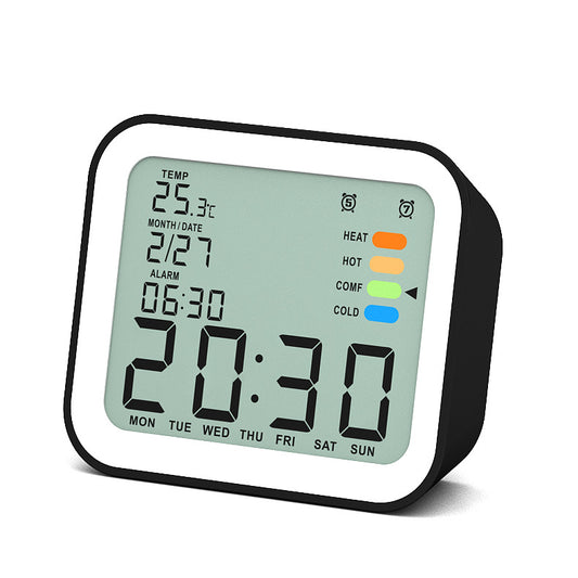 Reloj Despertador de Escritorio con Calendario y Luz de Fondo