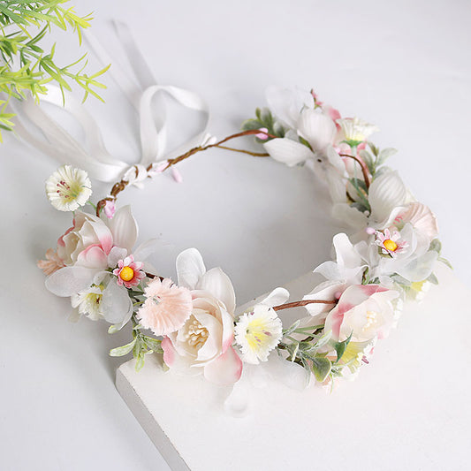 Diadema Nupcial Floral para Boda - Accesorio de Pelo para Novia