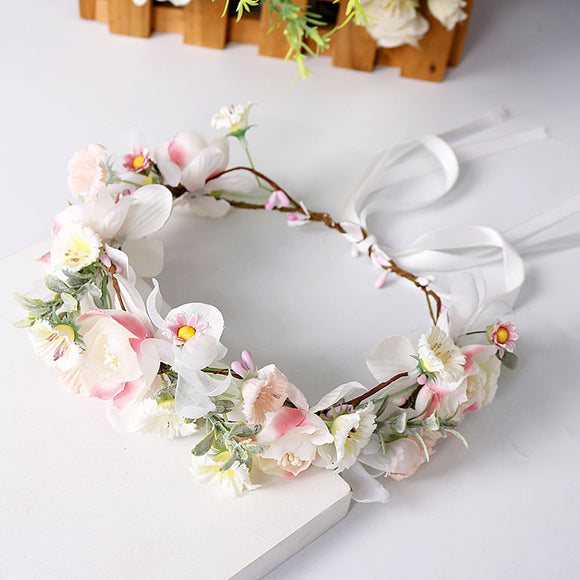 Diadema Nupcial Floral para Boda - Accesorio de Pelo para Novia