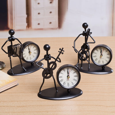 Reloj Despertador de Escritorio con Diseño de Instrumento Musical - Decoración Artesanal - Image 5