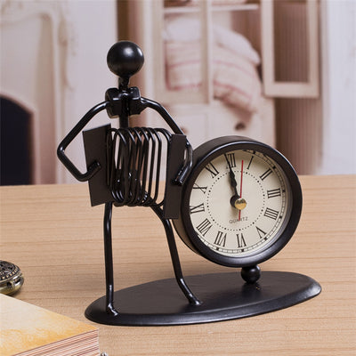 Reloj Despertador de Escritorio con Diseño de Instrumento Musical - Decoración Artesanal - Image 4