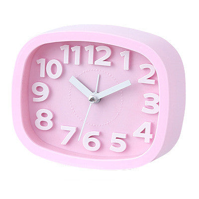 Reloj Despertador de Escritorio Cuadrado Mini Silencioso Colores Pastel