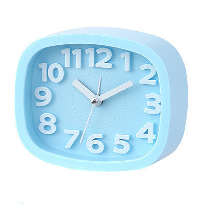 Reloj Despertador de Escritorio Cuadrado Mini Silencioso Colores Pastel