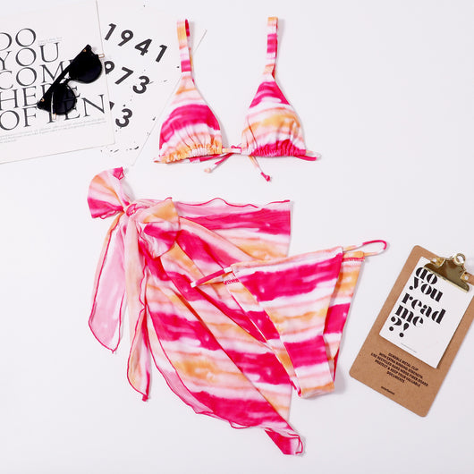 Conjunto de Tres Piezas Mesh Estampado Leopardo para Damas - Image 5