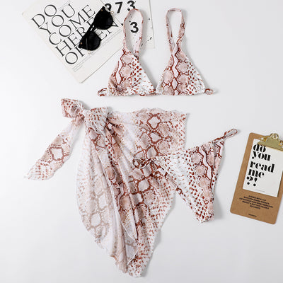 Conjunto de Tres Piezas Mesh Estampado Leopardo para Damas - Image 6