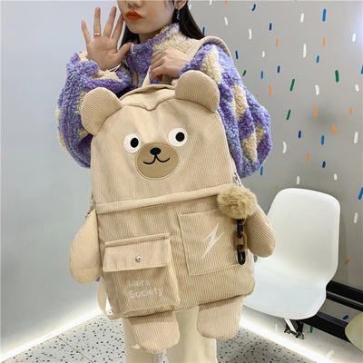 Mochila Kawaii Grande con Diseño de Oso Japonés y Coreano - Image 3