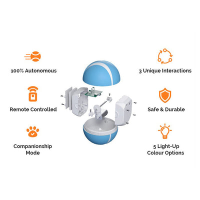 Pink wireless smart remote control pet toy with a white stripe and LED flashing lights. - Image 4