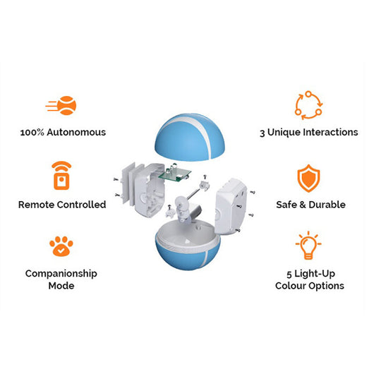 Pink wireless smart remote control pet toy with a white stripe and LED flashing lights. - Image 4