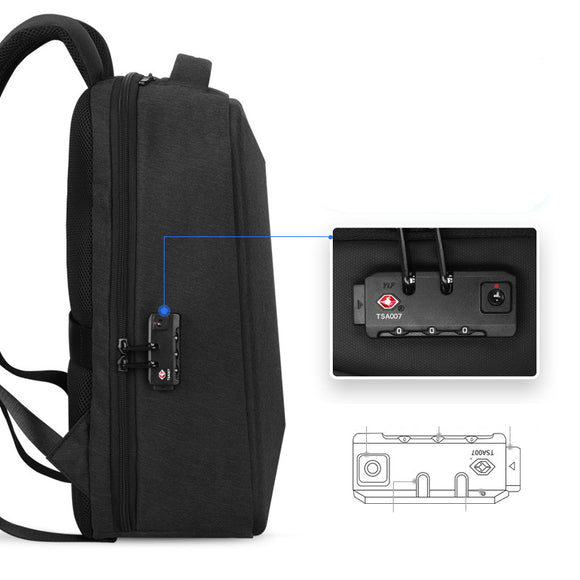 Mochila Inteligente Impermeable con Bloqueo TSA y Protección Anti-robo