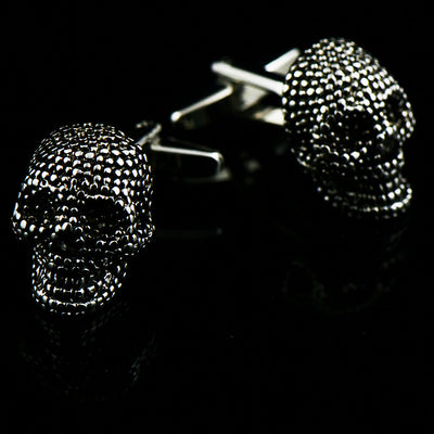 Gemelos Calavera Halloween con Esmalte - Puños Franceses Elegantes - Image 13