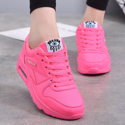 Zapatillas de Cuero para Correr Mujer con Suela Gruesa - Image 9
