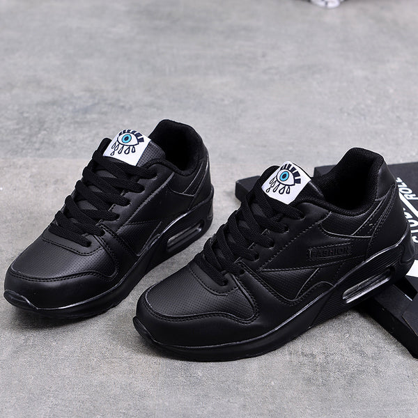 Zapatillas de Cuero para Correr Mujer con Suela Gruesa