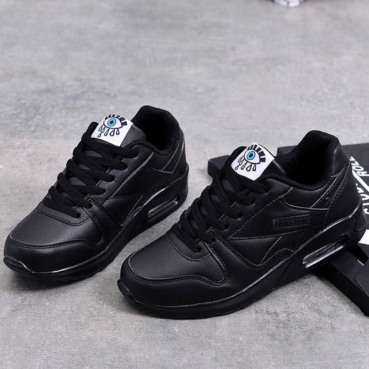 Zapatillas de Cuero para Correr Mujer con Suela Gruesa
