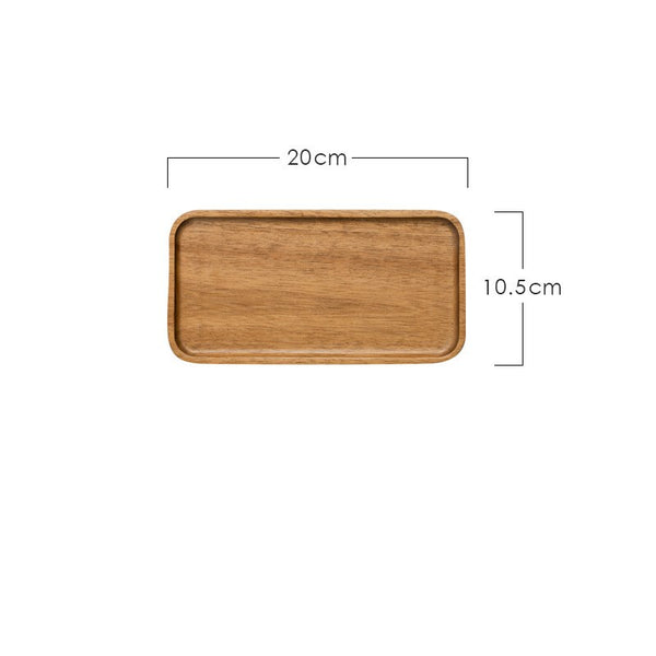 Bandeja de Té Japonesa de Madera Rectangular
