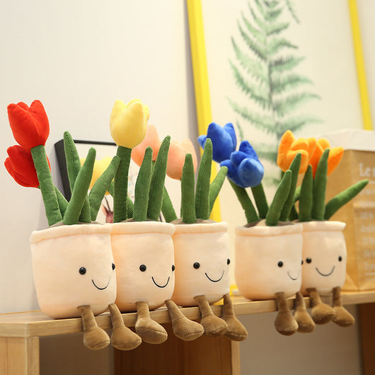 Ramo de Tulipanes de Peluche - Decoración Floral Simulada para Sala - Image 13